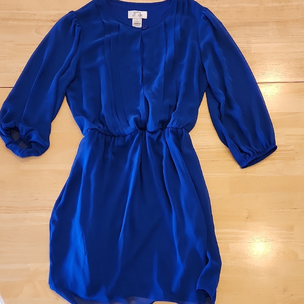 Elegant Blue Women's Dress